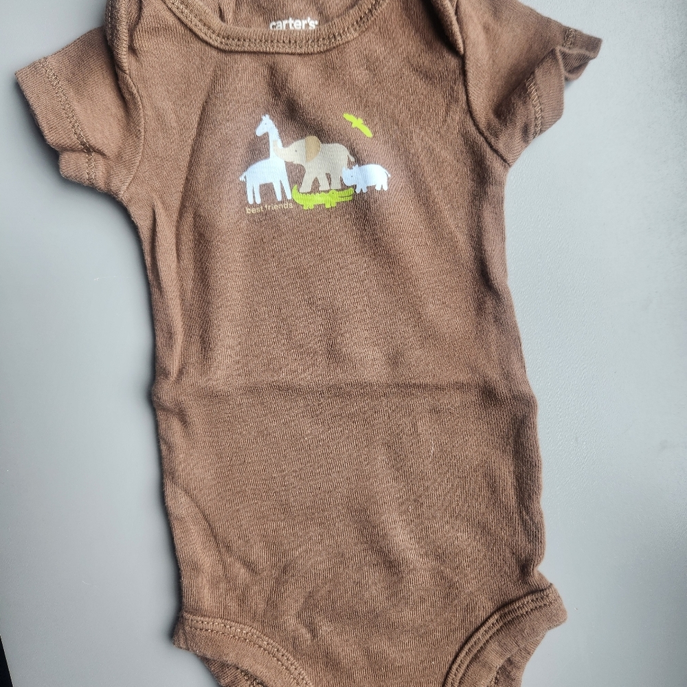 Carter's Brown Safari Animal Bodysuit